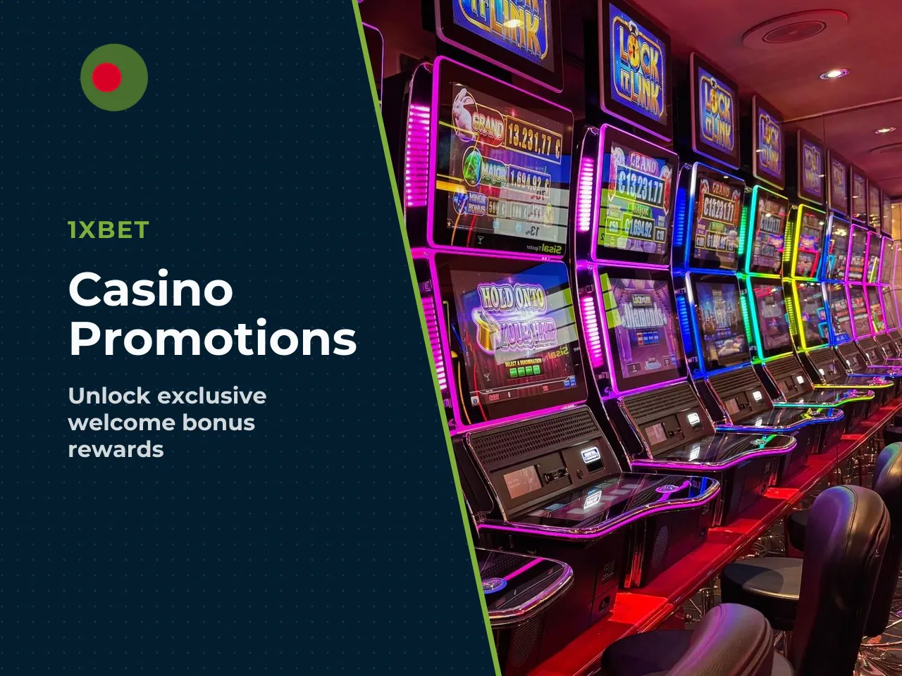 Casino Bonus, Free Spins, and Other Promotions. The casino welcome package is distributed across four deposits and can reach up to **৳185,000 BDT + 150 free spins**. The minimum qualifying deposit for